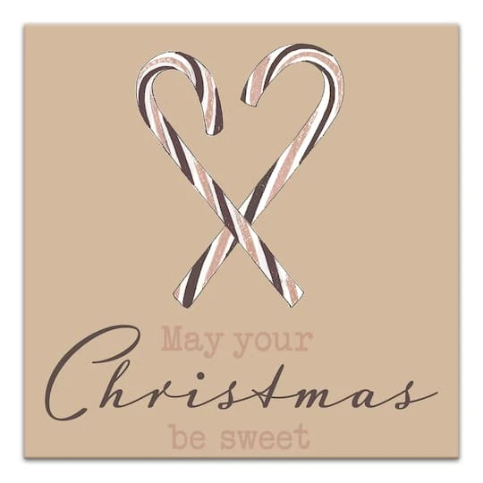 Sweet Christmas Candy Cane Canvas Wall Art 1 Sweet Christmas Candy Cane Canvas Wall Art