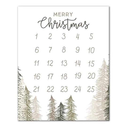 Christmas Trees Countdown Canvas Wall Art 2 Christmas Trees Countdown Canvas Wall Art - Image 2
