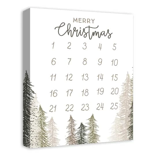 Christmas Trees Countdown Canvas Wall Art 3 Christmas Trees Countdown Canvas Wall Art - Image 3