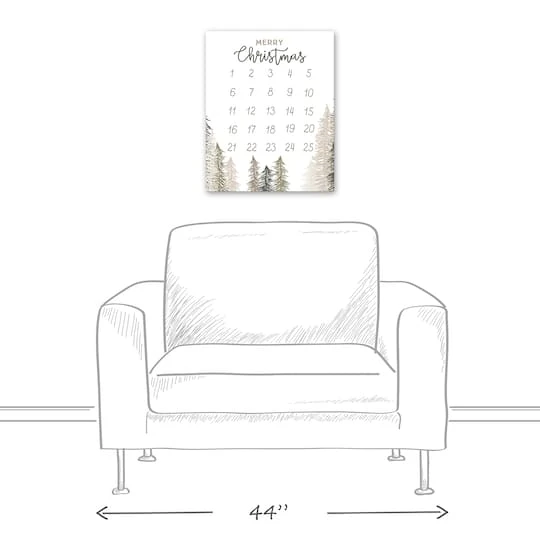 Christmas Trees Countdown Canvas Wall Art 6 Christmas Trees Countdown Canvas Wall Art - Image 6