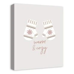 Warm And Cozy Mittens 16x20 Canvas Wall Art -Michaels Store D518457S 2