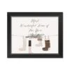 14" Most Wonderful Time Stockings Black Framed Print Wall Art