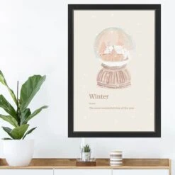 30" Snow Globe Winter Black Framed Print Wall Art 5 30" Snow Globe Winter Black Framed Print Wall Art -Michaels Store D518465S 2