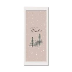 Christmas Tree Snow White Framed Print Under Plexiglass