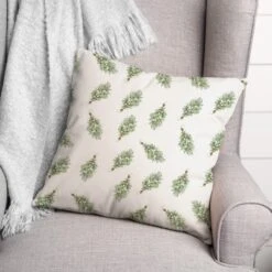 Mistletoe Pattern 18x18 Throw Pillow -Michaels Store D518475S 2