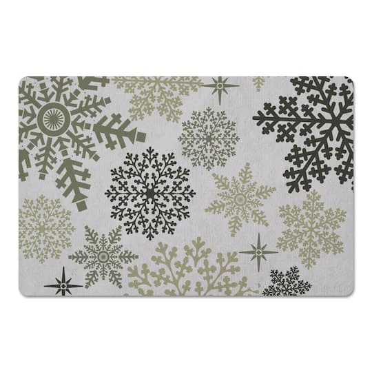 Snowflake Pattern 27x18 Floor Mat 2 Snowflake Pattern 27x18 Floor Mat - Image 2