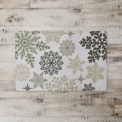 Snowflake Pattern 27x18 Floor Mat 5 Snowflake Pattern 27x18 Floor Mat -Michaels Store D518538S 2