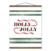 Holly Jolly Candy 16x20 Teak Hanging Canvas