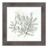 16" Merry & Bright Western Gray Framed Print