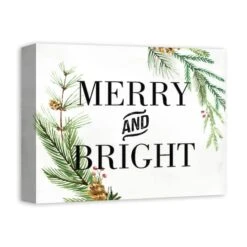Merry And Bright 14x11 Canvas Wall Art -Michaels Store D518556S 2