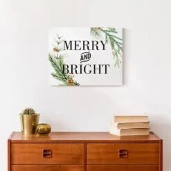 Merry And Bright 14x11 Canvas Wall Art -Michaels Store D518556S 4