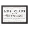 Mrs. Claus Bed Breakfast 18x12 Black Framed Canvas