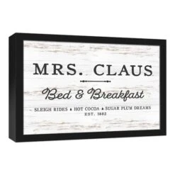Mrs. Claus Bed Breakfast 18x12 Black Framed Canvas -Michaels Store D518559S 2