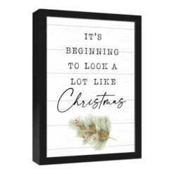 Look Like Christmas Canvas Wall Art In Black Frame -Michaels Store D518560S 2