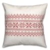 Knit Snowflakes 18x18 Throw Pillow