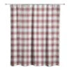 Red & Gray Plaid Shower Curtain