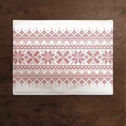 Knit Snowflakes 18x14 Cotton Twill Placemat -Michaels Store D518571S 2