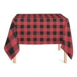 Red Black Buffalo Check 58x58 Tablecloth 5 Red Black Buffalo Check 58x58 Tablecloth -Michaels Store D518582S 2