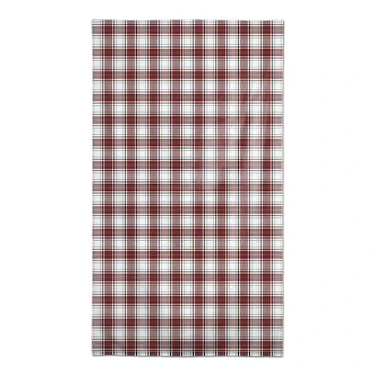 Red Gray Plaid 58x102 Tablecloth 1 Red Gray Plaid 58x102 Tablecloth