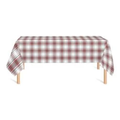 Red Gray Plaid 58x102 Tablecloth 5 Red Gray Plaid 58x102 Tablecloth -Michaels Store D518585S 2