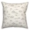 Snowy Town 18x18 Throw Pillow