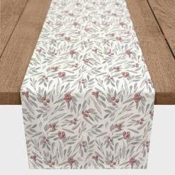Holly And Leaves 16x72 Cotton Twill Runner -Michaels Store D518625S 2