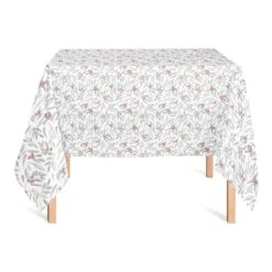 Holly And Leaves 58x58 Tablecloth 5 Holly And Leaves 58x58 Tablecloth -Michaels Store D518631S 2