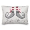 Elf Jingle All The Way 14x20 Throw Pillow