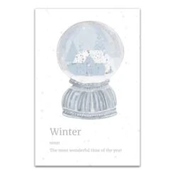 Winter Globe 12x18 Canvas Wall Art