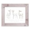 Designs Direct 14" X 11" Snow Reindeers Western White Framed Print
