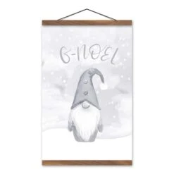 Gnoel Gnome 12x18 Teak Hanging Canvas