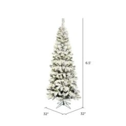 6.5ft. Unlit Flocked Pacific Pine Artificial Christmas Tree -Michaels Store D522196S 4