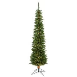 6.5ft. Pre-Lit Durham Pole Pine Artificial Christmas Tree, Warm White Dura-Lit® LED Lights