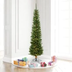 6.5ft. Pre-Lit Durham Pole Pine Artificial Christmas Tree, Warm White Dura-Lit® LED Lights -Michaels Store D522205S 2
