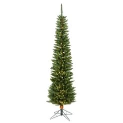 7.5ft. Pre-Lit Durham Pole Pine Artificial Christmas Tree, Warm White Dura-Lit® LED Lights