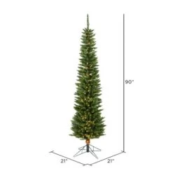 7.5ft. Pre-Lit Durham Pole Pine Artificial Christmas Tree, Warm White Dura-Lit® LED Lights -Michaels Store D522207S 4
