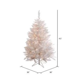 4.5ft. Pre-Lit Sparkle White Spruce Artificial Christmas Tree, Pure White LED Lights -Michaels Store D522284S 4