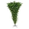 7.5ft. Pre-Lit Green Upside Down Artificial Christmas Tree, Warm White Dura-Lit® LED Lights
