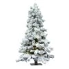 7ft. Pre-Lit Flocked Spruce Artificial Christmas Tree, Clear Dura-Lit® LED Lights