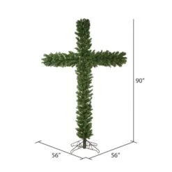7.5ft. Pre-Lit Artificial Christmas Cross, Warm White Dura-Lit® LED Lights -Michaels Store D522487S 3