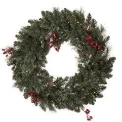 4-Piece Pre-Lit Artificial Christmas Tree, Wreath & Garland Set, Warm White LED Lights -Michaels Store D522551S 3