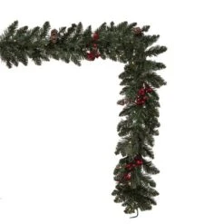 4-Piece Pre-Lit Artificial Christmas Tree, Wreath & Garland Set, Warm White LED Lights -Michaels Store D522551S 5