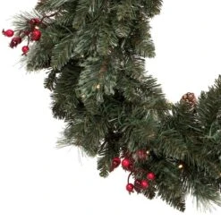 4-Piece Pre-Lit Artificial Christmas Tree, Wreath & Garland Set, Warm White LED Lights -Michaels Store D522551S 6