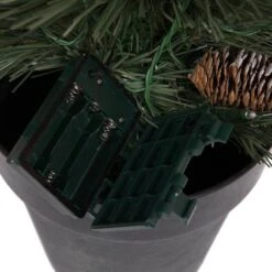 4-Piece Pre-Lit Artificial Christmas Tree, Wreath & Garland Set, Warm White LED Lights -Michaels Store D522551S 7