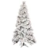 7.5ft. Pre-Lit Flocked Atka Artificial Christmas Tree, Warm White Wide Angle Low Voltage LED Lights
