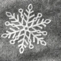 18" Gray Christmas Stocking With Snowflakes -Michaels Store D531296S 5