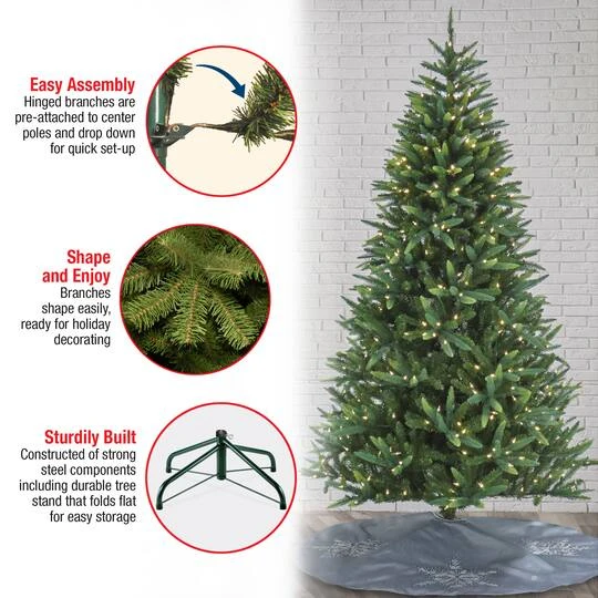 7.5ft. Pre-Lit Spada Pine Artificial Christmas Tree, Clear LED Lights 7 7.5ft. Pre-Lit Spada Pine Artificial Christmas Tree, Clear LED Lights - Image 7