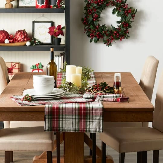 DII® Christmas Plaid Placemats, 6ct. 7 DII® Christmas Plaid Placemats, 6ct. - Image 7