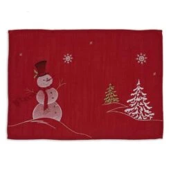 DII® Embroidered Snowman Placemats, 4ct. 15 DII® Embroidered Snowman Placemats, 4ct. -Michaels Store D540026S 4