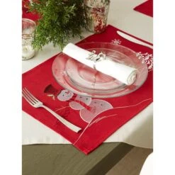 DII® Embroidered Snowman Placemats, 4ct. 17 DII® Embroidered Snowman Placemats, 4ct. -Michaels Store D540026S 6